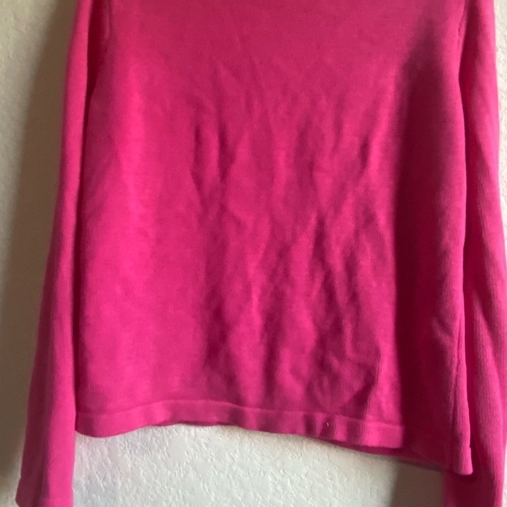 Y2K Knit Preppy Pink White Gold Button Long Sleeve Barbie Sweater Cardigan L - Picture 11 of 14